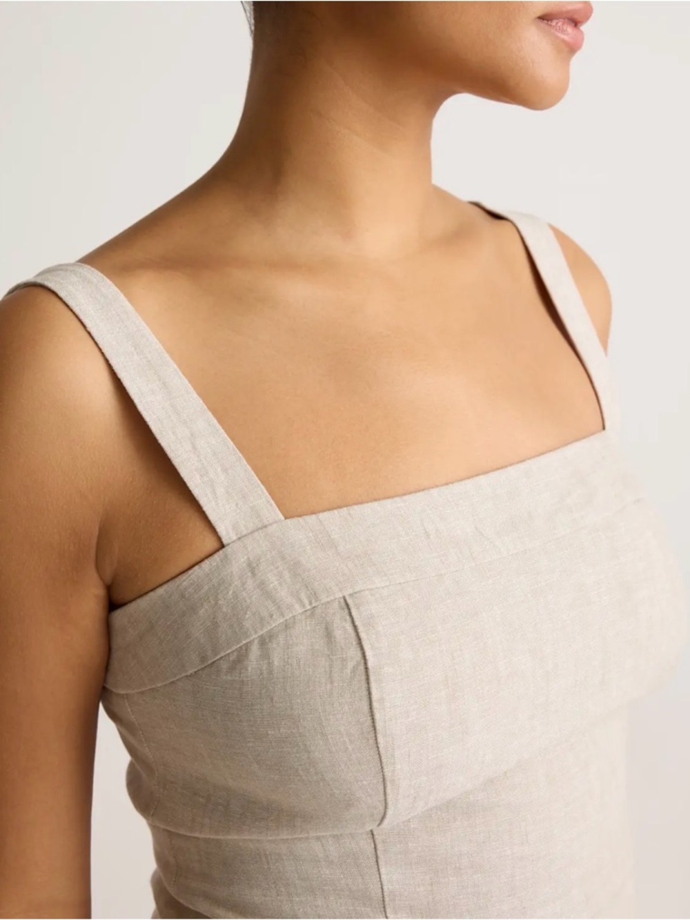 NWT - Quince 100% European Linen Fitted Tank - Sz M